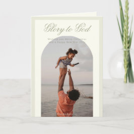 Religieuze kerstfoto begroeting Holiday Kaart