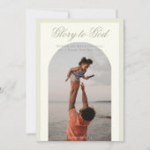 Religieuze kerstfoto begroeting Holiday Kaart (Voorkant)