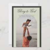 Religieuze kerstfoto begroeting Holiday Kaart (Voorkant)