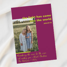 Religieuze kerstfoto begroeting Holiday Kaart