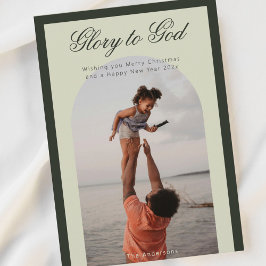 Religieuze kerstfoto begroeting Holiday Kaart