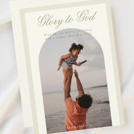 Religieuze kerstfoto begroeting Holiday Kaart