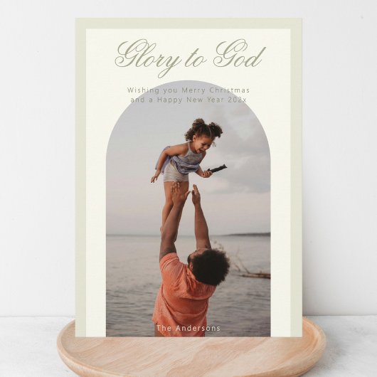 Religieuze kerstfoto begroeting Holiday Kaart