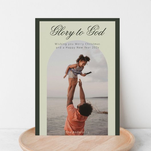 Religieuze kerstfoto begroeting Holiday Kaart