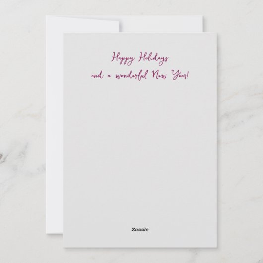 Religieuze kerstfoto begroeting Holiday Kaart (Achterkant)