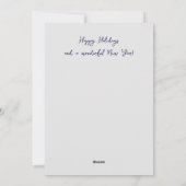 Religieuze kerstfoto blauw Vakantie Kaart (Achterkant)