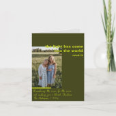 Religieuze Kerstfoto Gevouwen Vakantie Kaart (Voorkant)