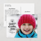 Religieuze kerstfoto, volledige foto briefkaart (Voorkant / Achterkant)