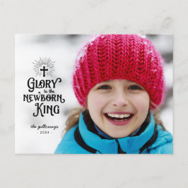 Religieuze kerstfoto, volledige foto briefkaart