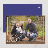 Religieuze kerstfotokaart Joy Natitivity Lijst Feestdagenkaart (Voorkant / Achterkant)