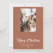 Religieuze kerstfotokaart voor Merry Kaart (Achterkant)