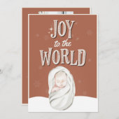 Religieuze kerstfotokaart voor Merry Kaart (Voorkant / Achterkant)