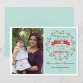 Religieuze kerstfotokaarten (John 10:10) Feestdagenkaart (Voorkant / Achterkant)