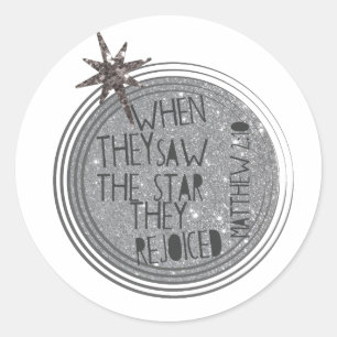 Religieuze kerstgeschrift ronde sticker