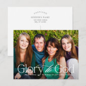 Religieuze kerstkaart met 'Eer aan God' Feestdagenkaart (Voorkant / Achterkant)