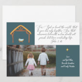 Religieuze kerstkaart met John 3:16 (Voorkant / Achterkant)