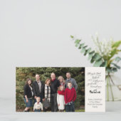 Religieuze Kerstkaart met Kerststal en Bijbeltekst Aankondiging (Staand voorkant)