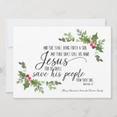 Religieuze kerstkaart met KJV Bijbelse versie (Voorkant)