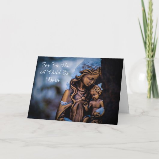 Religieuze kerstKaart Personaliseer tekstbegroetin Kaart (Voorkant)