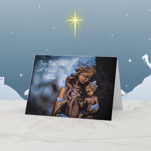 Religieuze kerstKaart Personaliseer tekstbegroetin Kaart