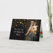 Religieuze kerstKaart Personaliseert handtekening Kaart (Voorkant)