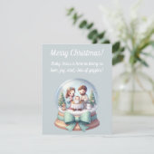 Religieuze kerstkaart voor kinderen kaart (Staand voorkant)
