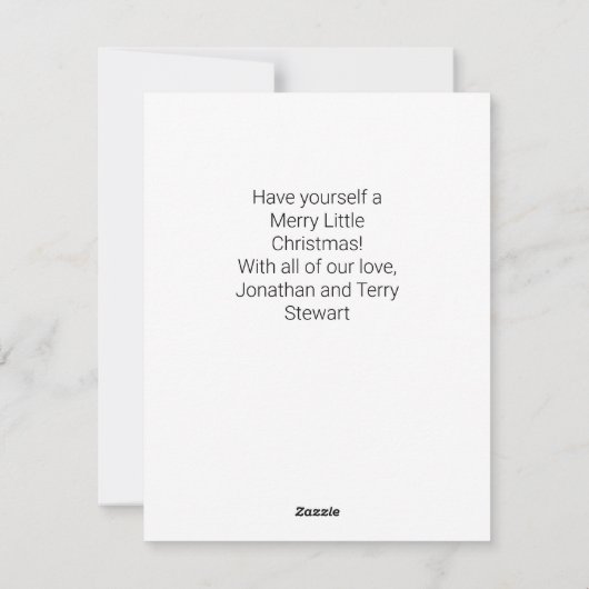 Religieuze kerstkaart Waterverf Manger (Achterkant)