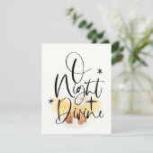 Religieuze kerstkaart Waterverf Manger (Staand voorkant)