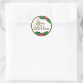 Religieuze kerstkatholieke maagd Mary Cross Ronde Sticker (Tas)