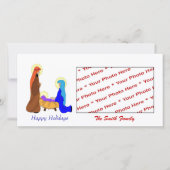 Religieuze kerstkerstkerstkaart feestdagenkaart (Voorkant)