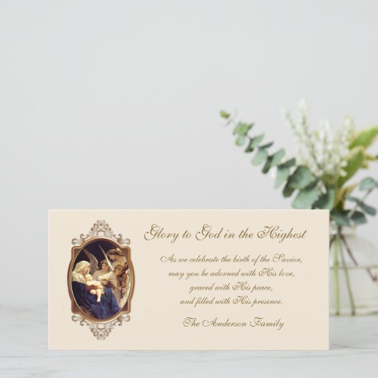 Religieuze kerstmaagd Mary Jesus Angels (Staand voorkant)