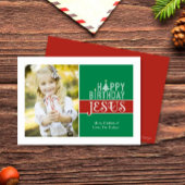 Religieuze Kerstmis Fotokaart Jezus Verjaardag Feestdagenkaart