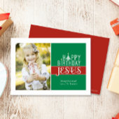 Religieuze Kerstmis Fotokaart Jezus Verjaardag Feestdagenkaart
