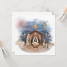 Religieuze Kerstmis Geboorte Jezus Doop Kaart