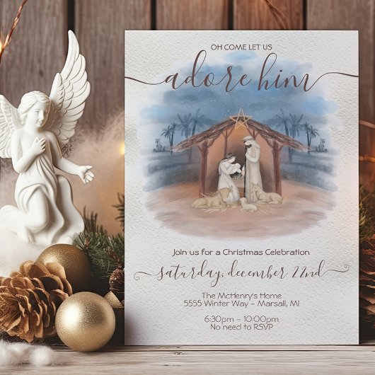 Religieuze Kerstmis Geboorte Jezus, Maria & Jozef Kaart