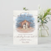 Religieuze Kerstmis Geboorte Jezus, Maria & Jozef Kaart (Staand voorkant)