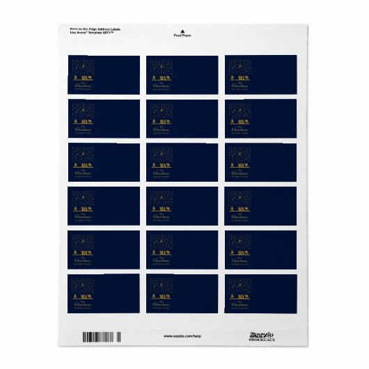 Religieuze Kerstmis, Geboorte van Jezus, Drie Koni Etiket (Full Sheet)