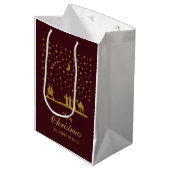 Religieuze Kerstmis, Geboorte van Jezus, Drie Koni Medium Cadeauzakje (Voorkant Gekanteld)
