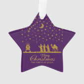 Religieuze Kerstmis, Geboorte van Jezus, Drie Koni Ornament (achterkant)