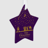 Religieuze Kerstmis, Geboorte van Jezus, Drie Koni Ornament (voorkant)