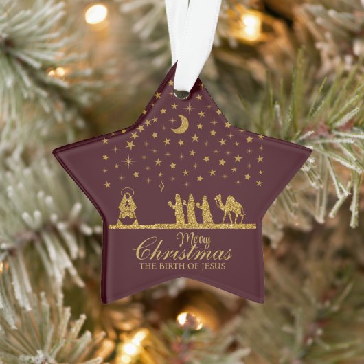 Religieuze Kerstmis, Geboorte van Jezus, Drie Koni Ornament (Boom)