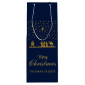 Religieuze Kerstmis, Geboorte van Jezus, Drie Koni Wijn Cadeautas (Achterkant)