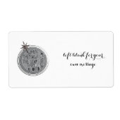 Religieuze Kerstmis Schrift Etiket (Voorkant)