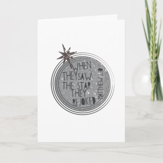 Religieuze Kerstmis Schrift Feestdagen Kaart (Voorkant)