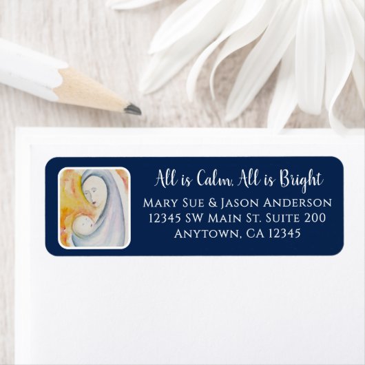 Religieuze Kerstmiskerststal Retouradres Etiket (Insitu)