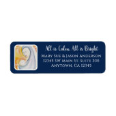 Religieuze Kerstmiskerststal Retouradres Etiket (Voorkant)