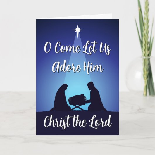 Religieuze Kerststal Christus de Heer Feestdagen Kaart (Voorkant)