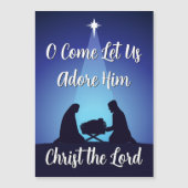 Religieuze kerststal magneetkaart (Voorkant)
