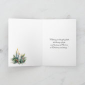 Religieuze kerststol met novena van St. Andreas en Feestdagen Kaart (Binnen)