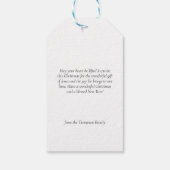 Religieuze kerstvakantie Christelijke zegening Cadeaulabel (Achterkant)